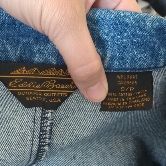 Vintage Eddie Bauer Oversize Denim Barn Coat Womens Small Y2K Field Coat Ranch - Picture 3 of 5